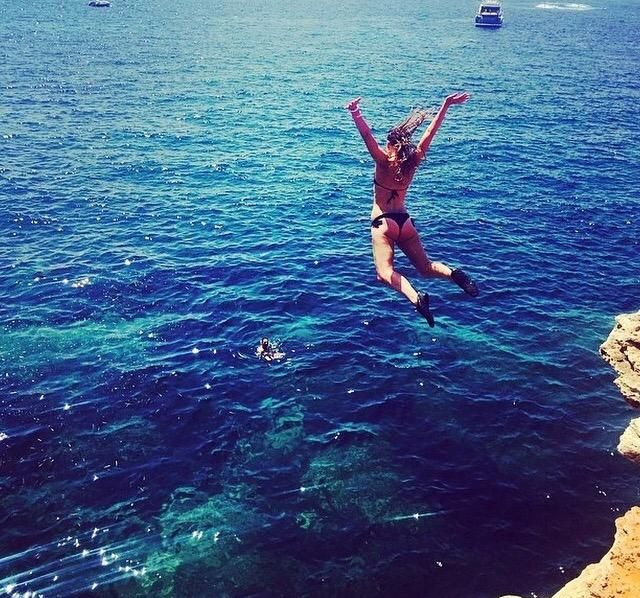 Cliff jumping Ibiza